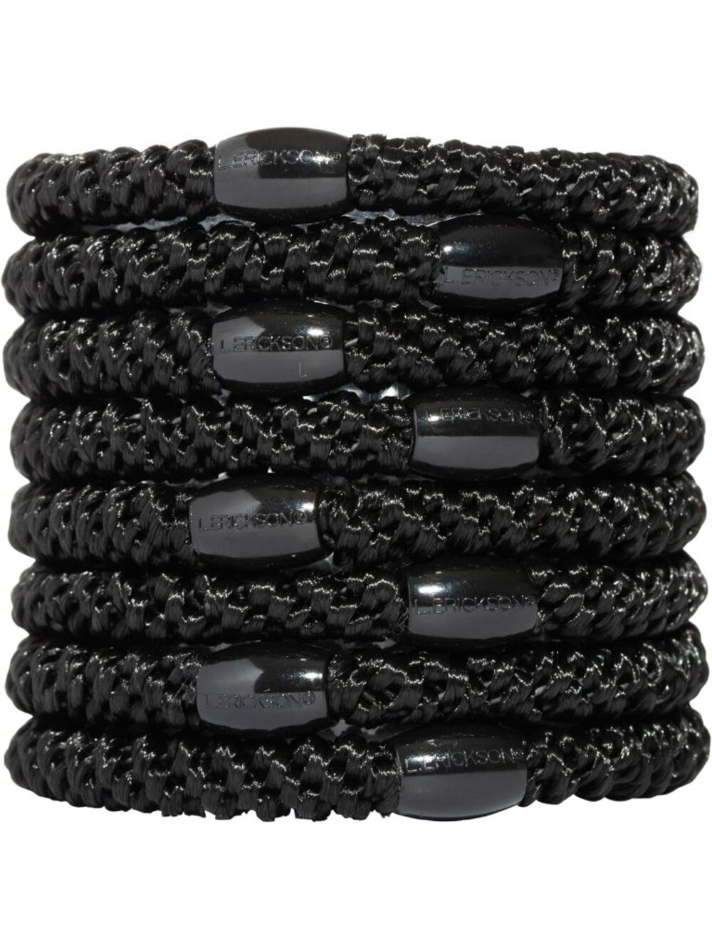 Set of 8 Black Ponytail Holders - Secure Grip Hair Ties for Effortless Styles